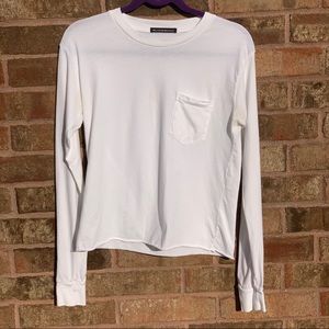 Brandy Melville White Pocket Shirt